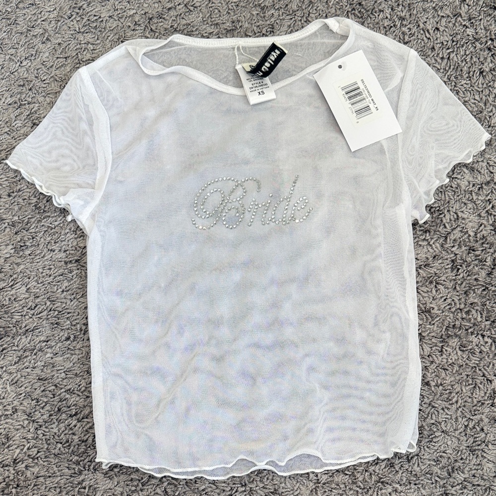 Dippin Daisys White Sheer Bride Tee